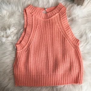 Peach Crop Top NWOT - Boutique